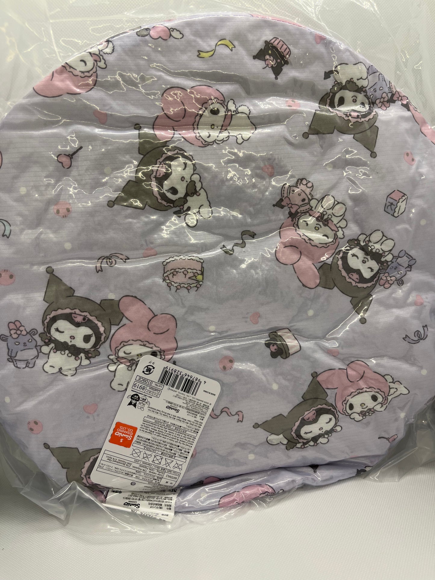 Offisiell Sanrio My Melody med Kuromi kjølende rund pute Ø38 cm