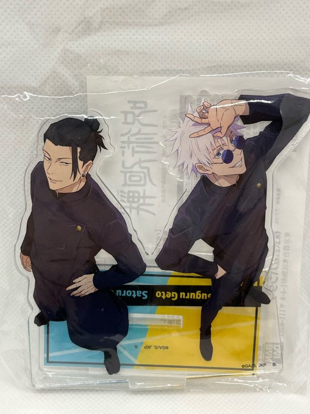 Offisiell akrylstativ av Satoru Gojo med Suguru Geto fra Jujutsu Kaisen