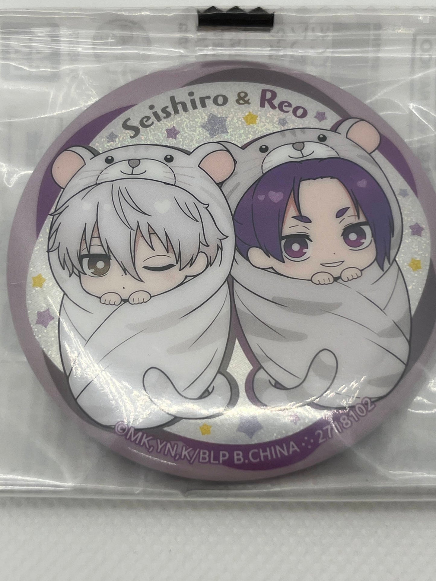 Blue Lock - Seishiro Nagi & Reo Mikage Hologram Can Badge / nålmerke (Punitop)
